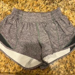 Grey Lululemon Hotty Hot Shorts 2.5 Inch Inseam Size 2